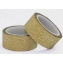 DECORATIVE GOLD GLITTER TAPE 15MMX3M 2 PIECES ARGO PAPER GALLERY